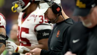 USC’s Lincoln Riley does his best to manage Alamo Bowl loss