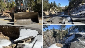 A stretch of Angeles Crest Highway is closed after severe damage in 4 spots