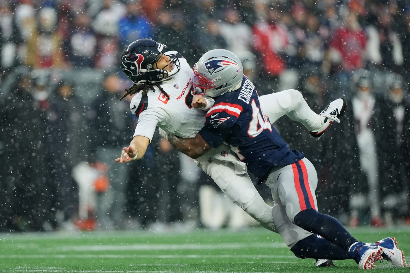 Patriots pick off Texans’ C.J. Stroud 4 times, advance to AFC title game