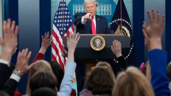 FACT FOCUS: Trump highlights familiar false claims as he reviews his first year back in office