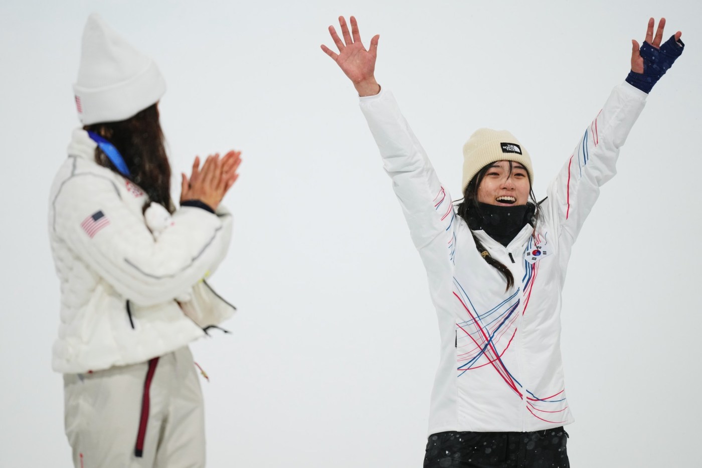 Chloe Kim takes silver medal in Olympic halfpipe competition