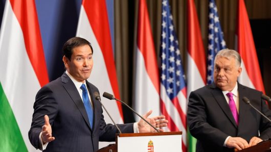 Rubio plugs Orbán’s bid for another term after April elections during a visit to Budapest