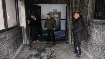 Israeli settlers torch and deface a West Bank mosque as Ramadan begins