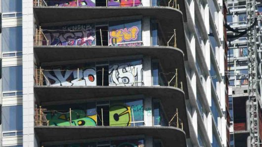 New buyer emerges for graffiti-covered Oceanwide Plaza Towers in Downtown LA