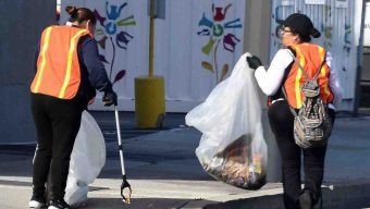 Volunteers cleaned up streets, sidewalks and alleys in Valley Plaza neighborhood