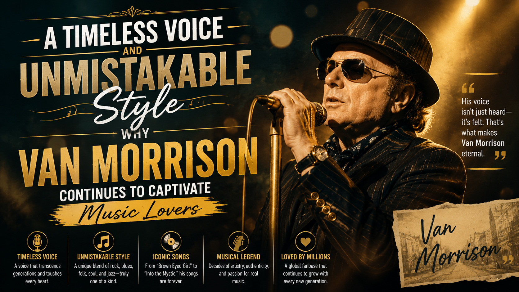 A Timeless Voice and Unmistakable Style: Why Van Morrison Continues to Captivate Music Lovers