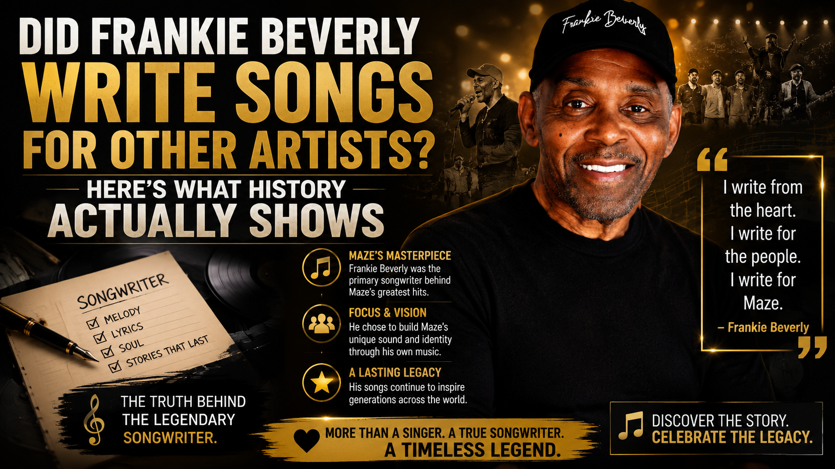 Did Frankie Beverly Write Songs for Other Artists? Here’s What History Actually Shows